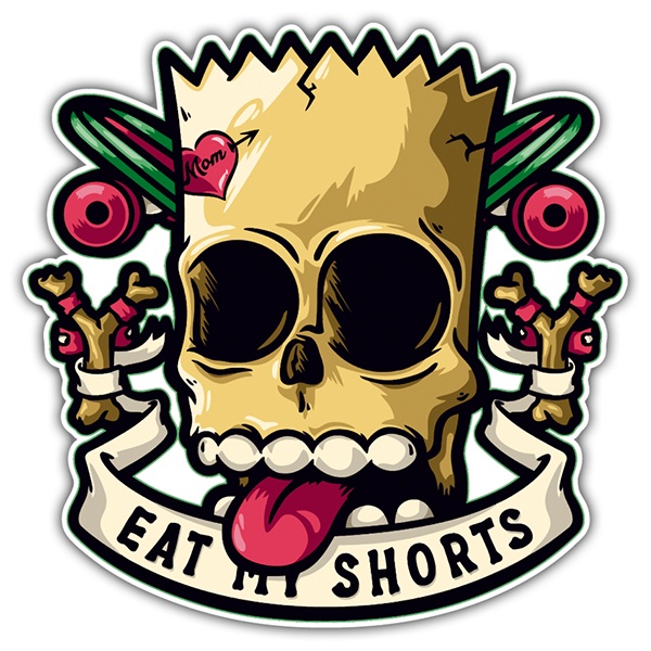 Autocollants: Eat my Shorts Dise&ntilde;o Vinilo Decorativo
