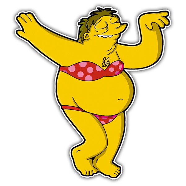 Autocollants: Barney en Bikini