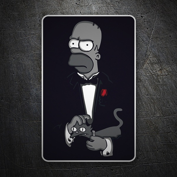 Autocollants: Homer Simpson El Padrino