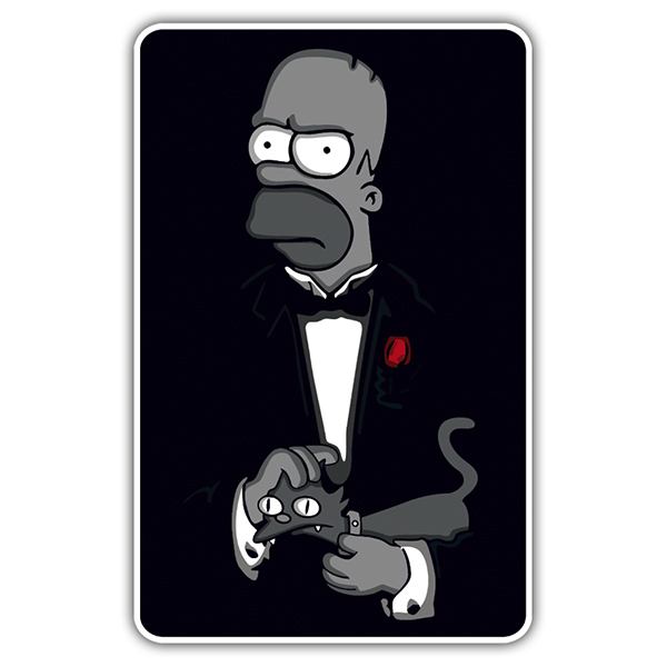 Autocollants: Homer Simpson El Padrino