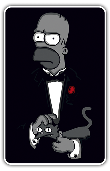 Autocollants: Homer Simpson Le Parrain