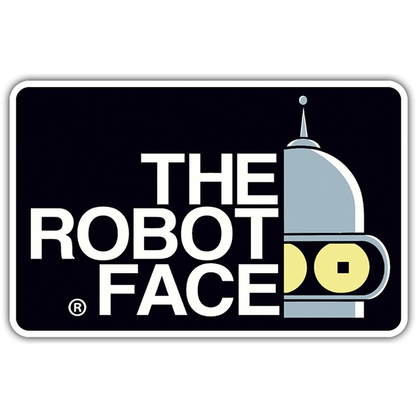 Autocollants: Robot Face