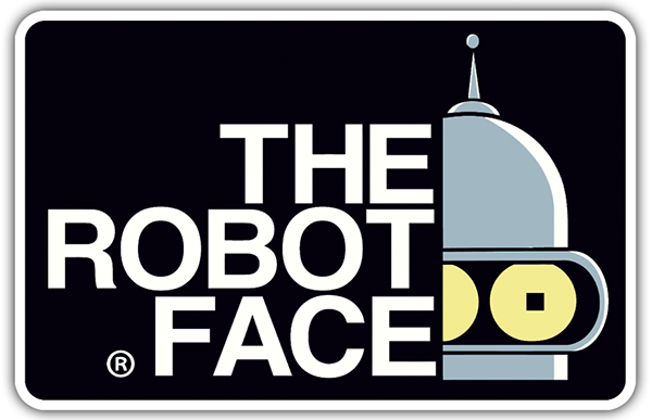 Autocollants: Robot Face