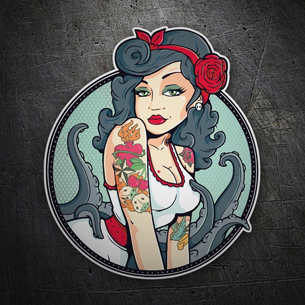 Autocollants: Pin-up tatou&eacute;e