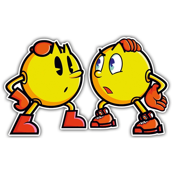 Autocollants: Pacman retro vs Pacman