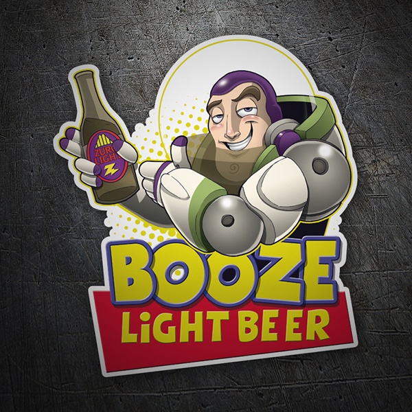 Autocollants: Booze Light Beer 1