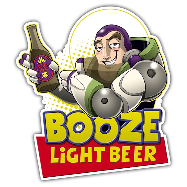 Autocollants: Booze Light Beer