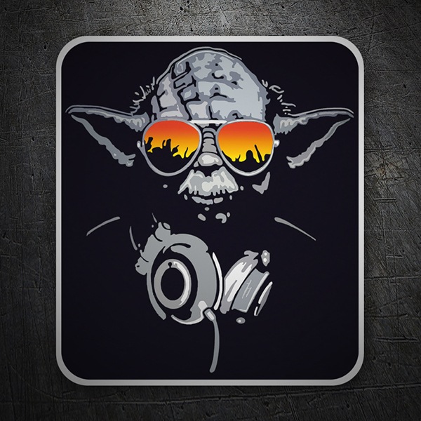 Autocollants: Yoda DJ