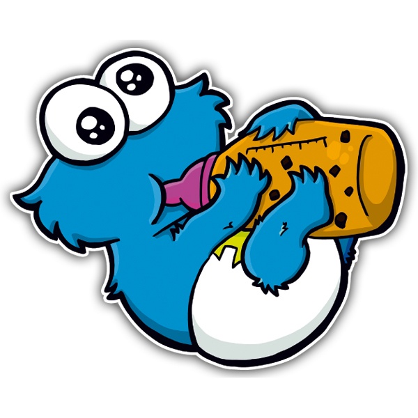 Autocollants: Monstre cookie bébé