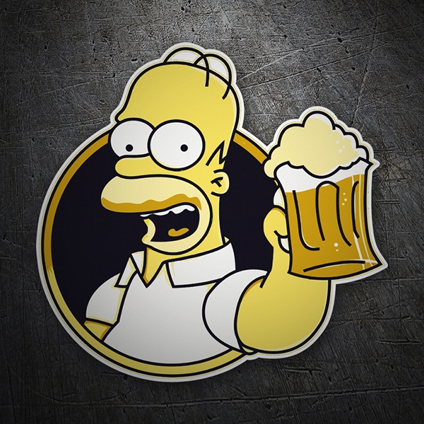 Autocollants: Boire de la bière Homer 1