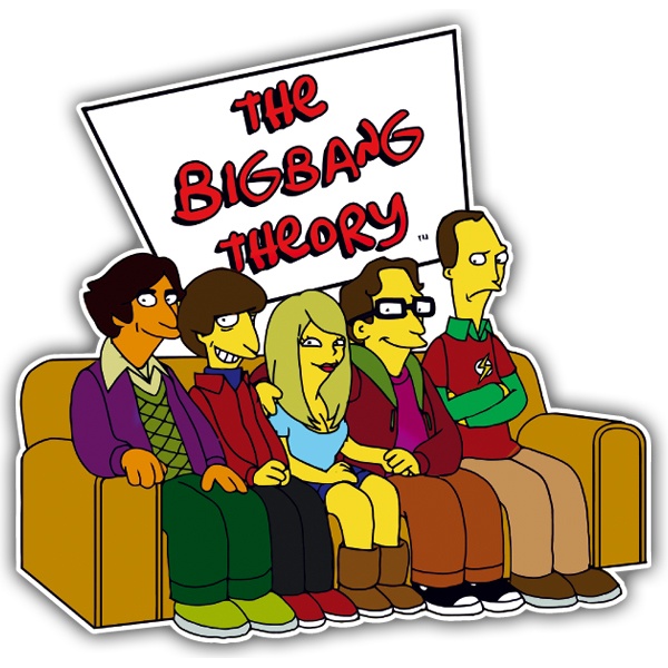 Autocollants: Simpsons Big Bang Theory