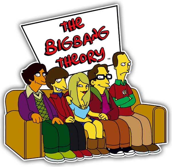 Autocollants: Simpsons Big Bang Theory