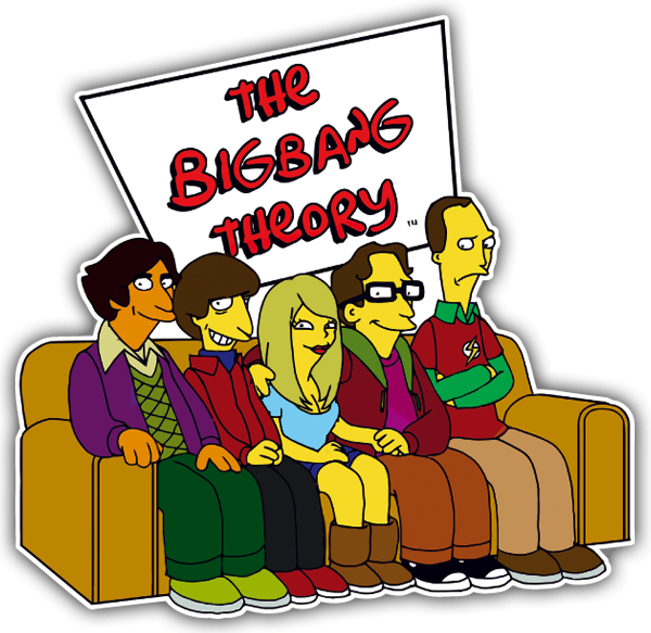 Autocollants: The Simpsons big bang theory