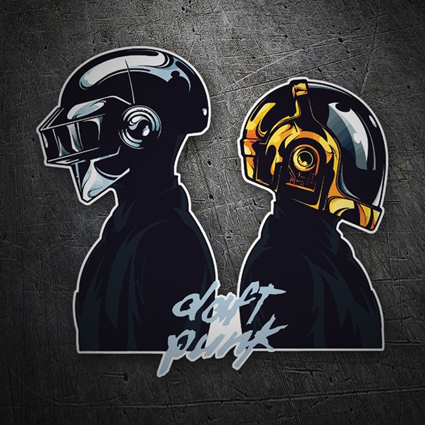 Autocollants: Daft Punk avec Figures Stylis&eacute;es