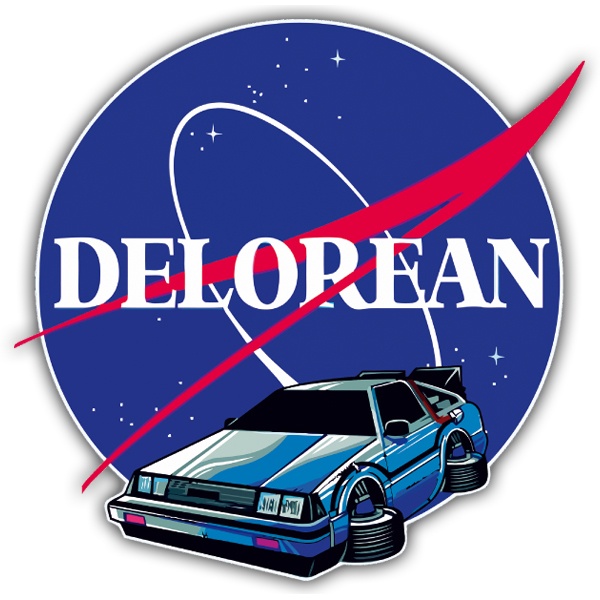 Autocollants: Delorean Nasa