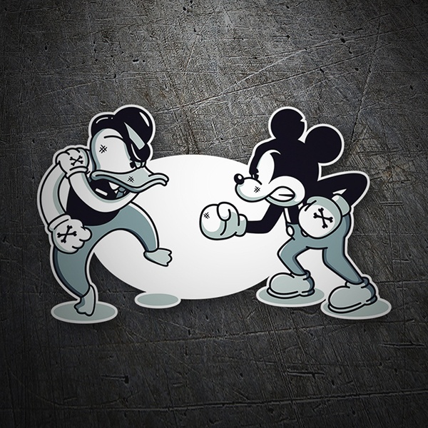 Autocollants: Donald vs Mickey