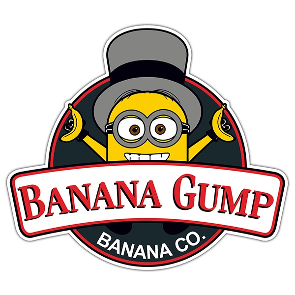 Autocollants: Minion Banana Gump