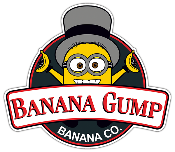 Autocollants: Minion Banana Gump 0