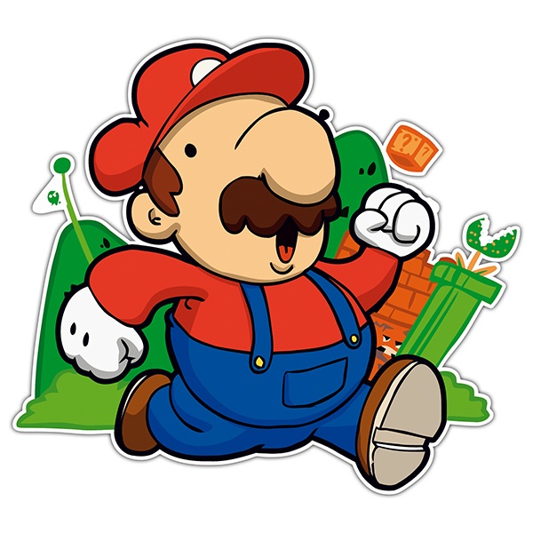 Autocollants: Super Mario Cartoon