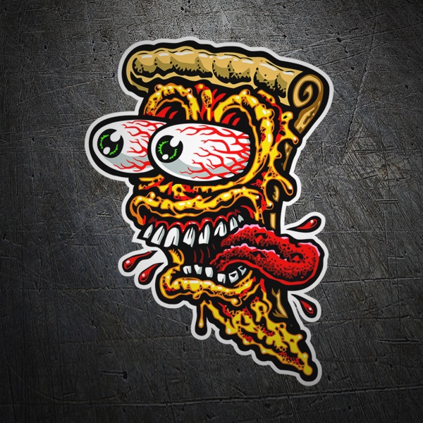 Autocollants: Visage de Pizza