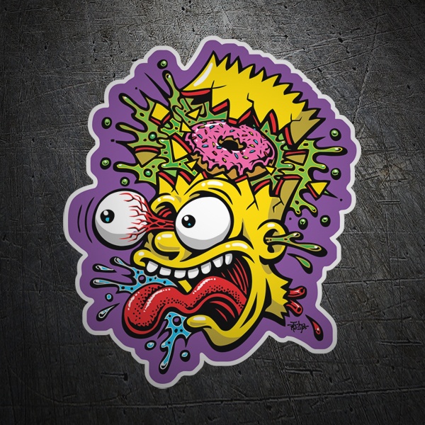 Autocollants: Bart Simpson se décompose