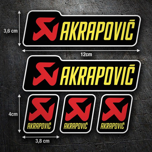Autocollants: Set 5X Akrapovic
