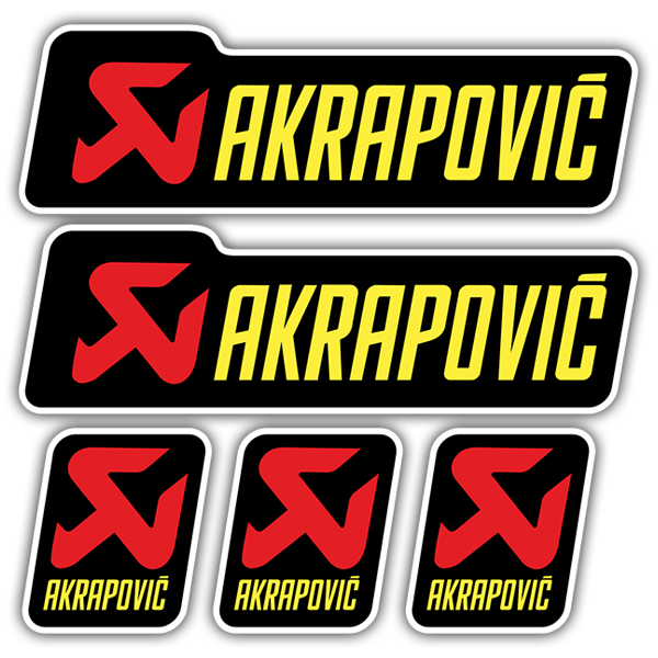 Autocollants: Set d'autocollants Akrapovic