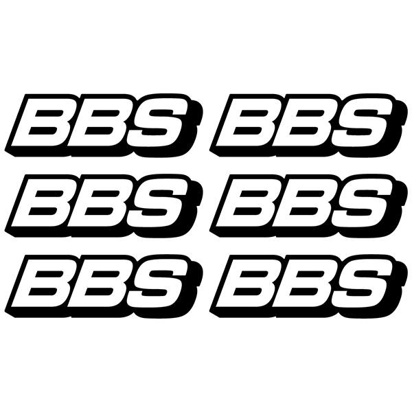 Autocollants: Set 6X Jantes BBS