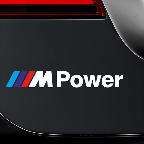 Autocollants: BMW Power Blanc