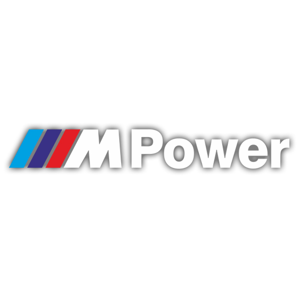 Autocollants: BMW Power Blanc