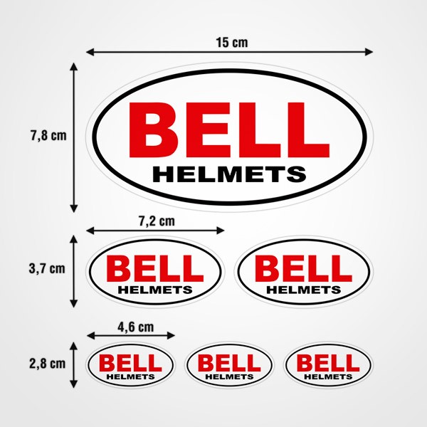 Autocollants: Set Bell Helmets