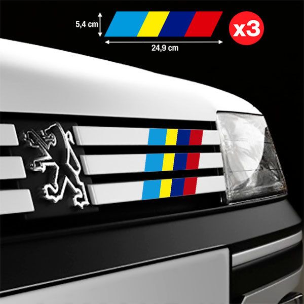 Autocollants: Set 3X bande Peugeot Sport
