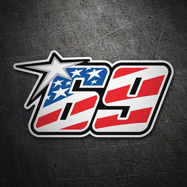 Autocollants: Nicky Hayden 69