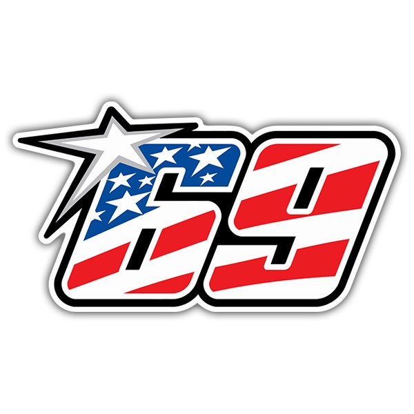 Autocollants: Nicky Hayden 69