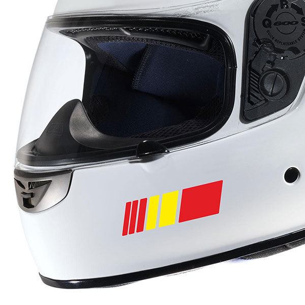 Autocollants: Kit bandes Espagne pour casque