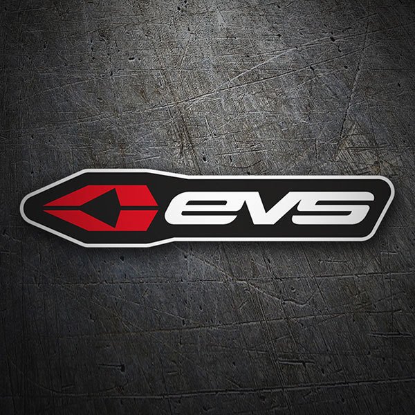 Autocollants: Logo EVS avec Fl&egrave;che Rouge