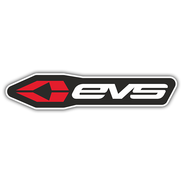 Autocollants: Logo EVS avec Fl&egrave;che Rouge