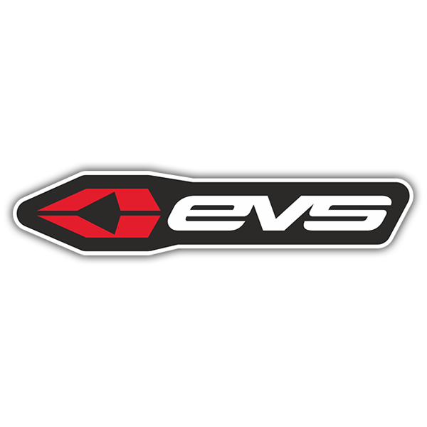 Autocollants: Logo EVS avec Fl&egrave;che Rouge