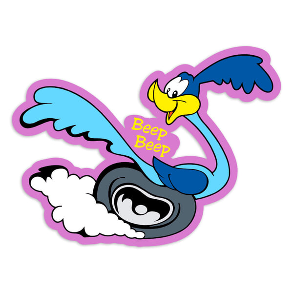Autocollants: Bip Bip Roue Beep Beep