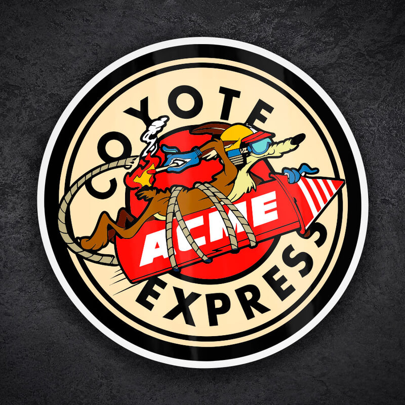 Autocollants: Coyote Express Fusée ACME