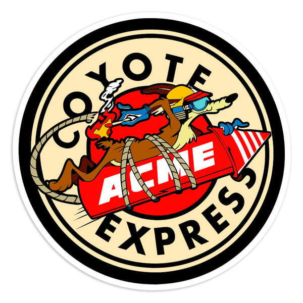 Autocollants: Coyote Express Fusée ACME