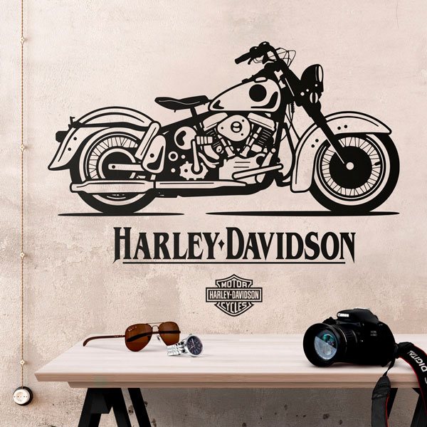 Stickers muraux: Harley Davidson Clásica Classique