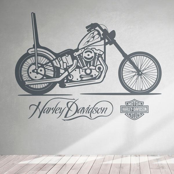 Stickers muraux: Harley Davidson Chopper
