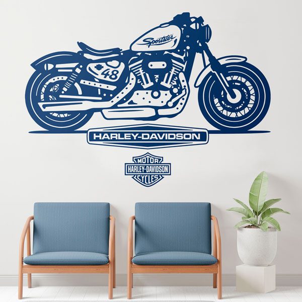 Sticker Mural Harley Davidson Sportster