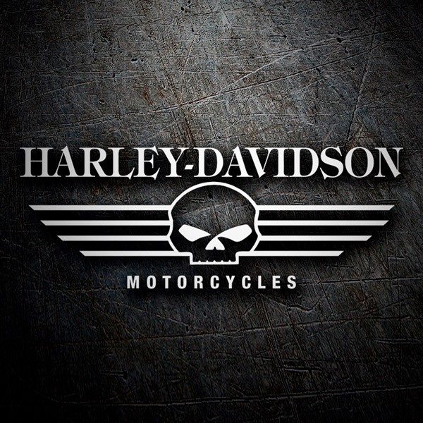 Autocollants: Harley Davidson Crâne Motorcycles