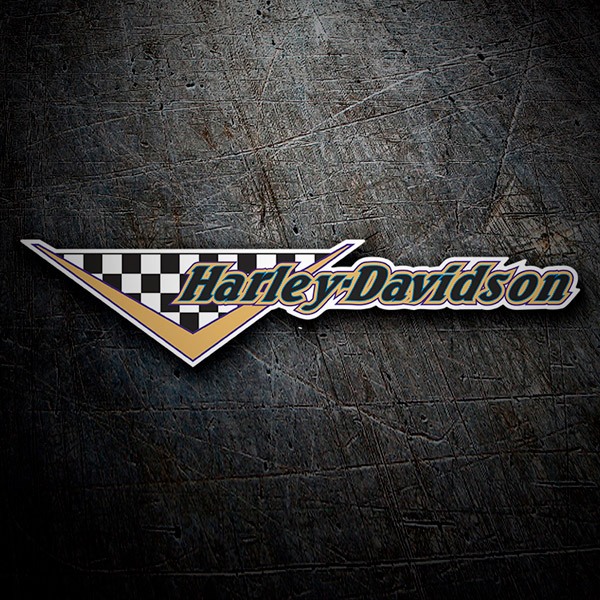 Autocollants: Drapeau à damier Harley Davidson