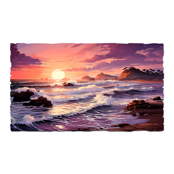Stickers muraux: Coucher de soleil à la plage