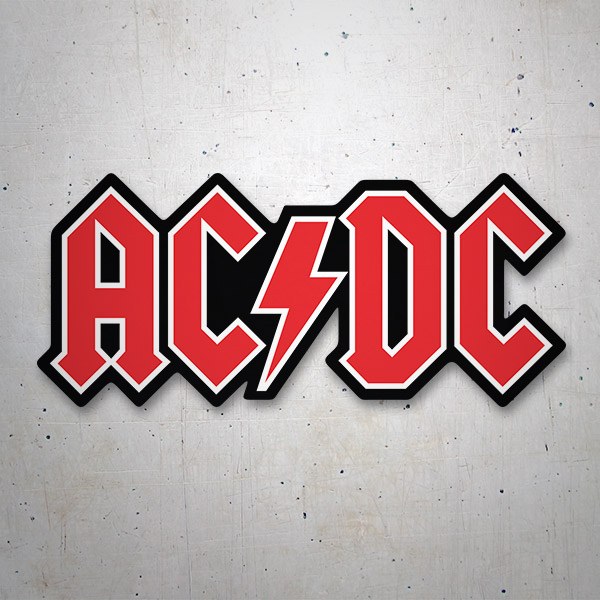 Autocollants: AC/DC Rouge