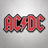 Autocollants: AC/DC Rouge