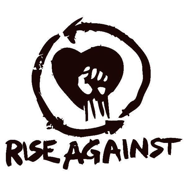 Autocollants: Rise Against avec C&oelig;ur et Poing